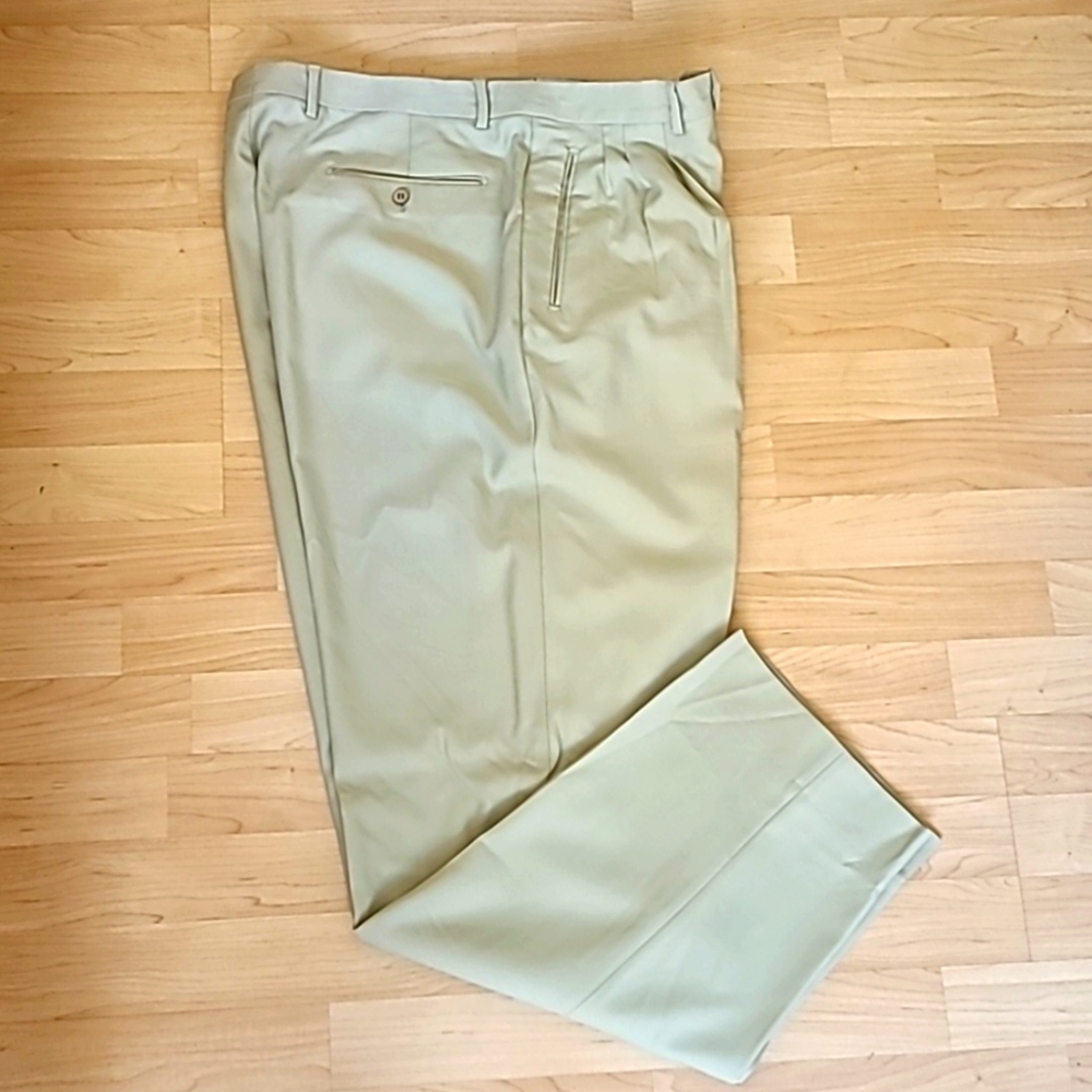 San Marino 100% Wool Dressy Green Pants Made in Italy Waist 34